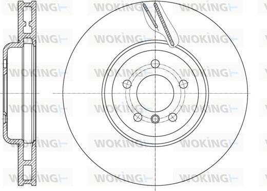 Woking D61598.11 - Гальмівний диск autozip.com.ua