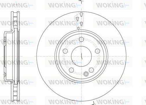 Woking D61522.10 - Гальмівний диск autozip.com.ua