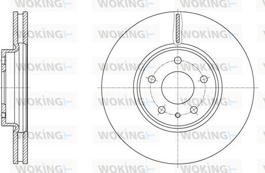 Woking D61605.10 - Гальмівний диск autozip.com.ua