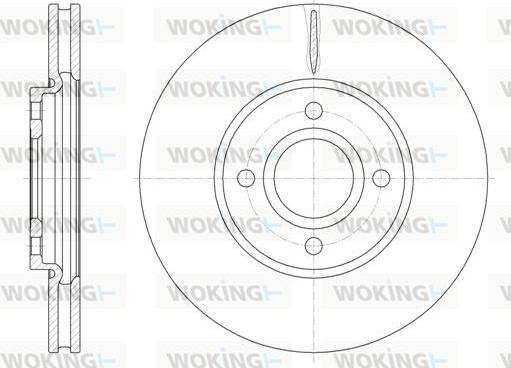 Woking D61601.10 - Гальмівний диск autozip.com.ua