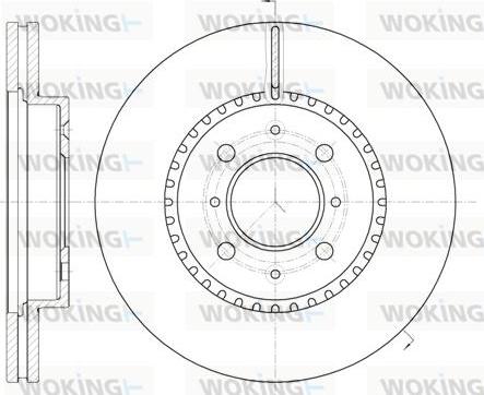 Woking D61096.10 - Гальмівний диск autozip.com.ua