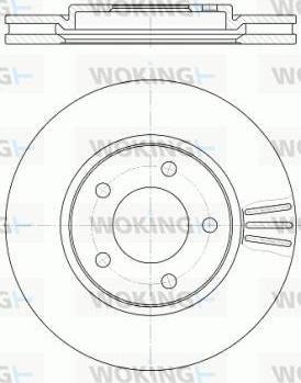 Woking D61047.10 - Гальмівний диск autozip.com.ua