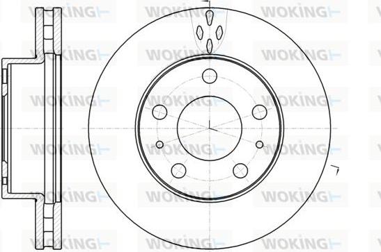 Woking D61016.10 - Гальмівний диск autozip.com.ua