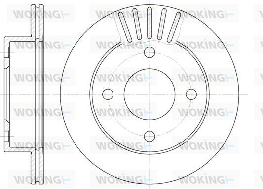 Woking D61085.10 - Гальмівний диск autozip.com.ua