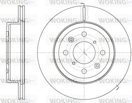 Woking D61038.10 - Гальмівний диск autozip.com.ua