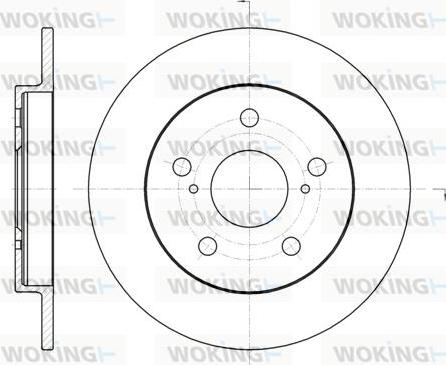 Woking D61074.00 - Гальмівний диск autozip.com.ua