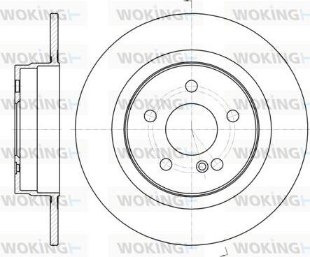 Woking D61070.00 - Гальмівний диск autozip.com.ua