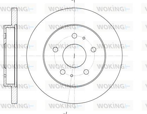 Woking D61143.00 - Гальмівний диск autozip.com.ua