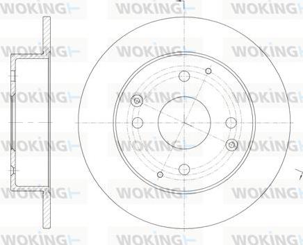 Woking D61156.00 - Гальмівний диск autozip.com.ua