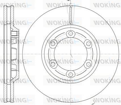 Woking D61163.10 - Гальмівний диск autozip.com.ua