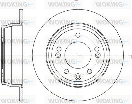 Woking D61105.00 - Гальмівний диск autozip.com.ua