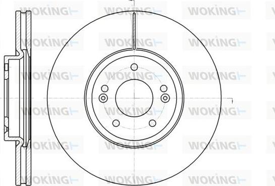 Woking D61102.10 - Гальмівний диск autozip.com.ua