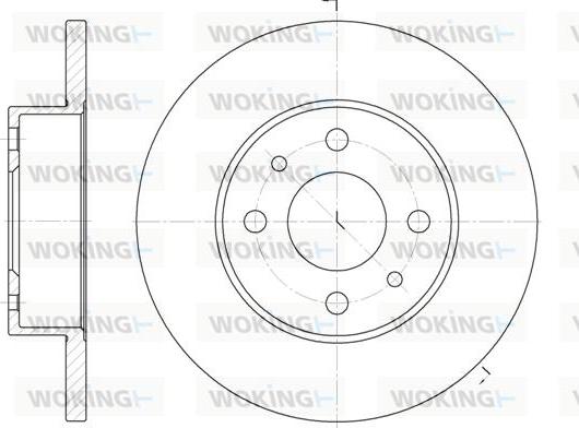 Woking D6111.00 - Гальмівний диск autozip.com.ua