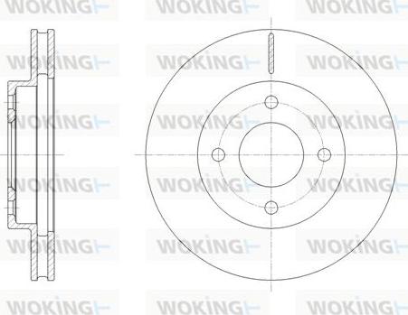 Woking D61849.10 - Гальмівний диск autozip.com.ua