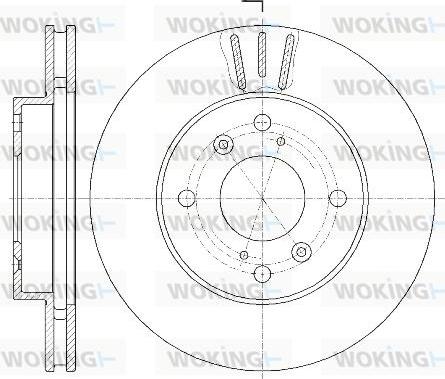 Woking D61835.10 - Гальмівний диск autozip.com.ua