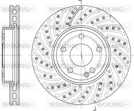 Woking D61836.10 - Гальмівний диск autozip.com.ua