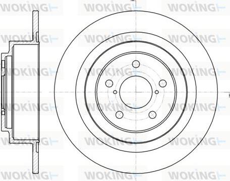 Woking D61343.00 - Гальмівний диск autozip.com.ua