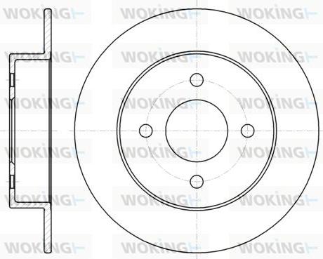 Woking D61353.00 - Гальмівний диск autozip.com.ua