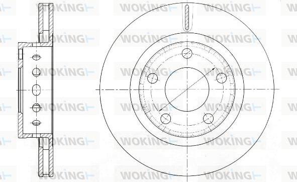 Woking D61363.10 - Гальмівний диск autozip.com.ua