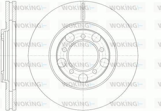 Woking D61249.10 - Гальмівний диск autozip.com.ua