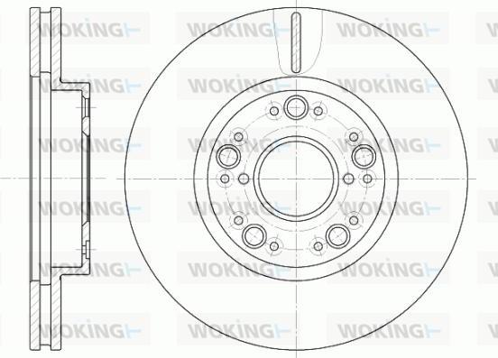 Woking D61251.10 - Гальмівний диск autozip.com.ua