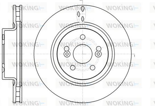 Woking D61264.10 - Гальмівний диск autozip.com.ua