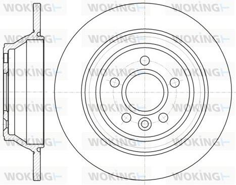 Woking D61265.00 - Гальмівний диск autozip.com.ua