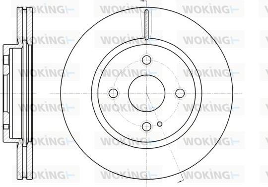 Woking D61266.10 - Гальмівний диск autozip.com.ua