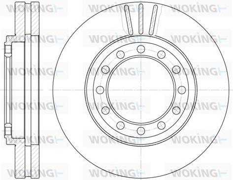 Woking D61262.10 - Гальмівний диск autozip.com.ua