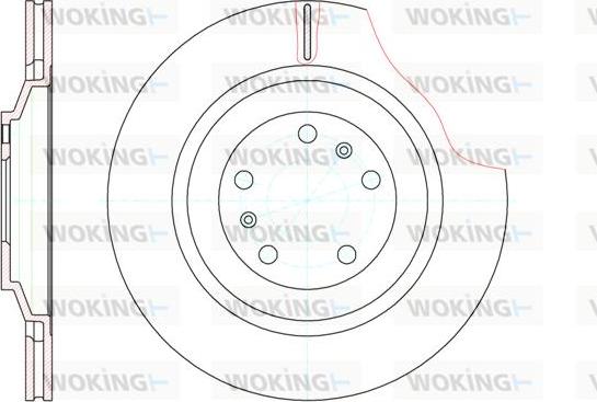 Woking D61206.10 - Гальмівний диск autozip.com.ua