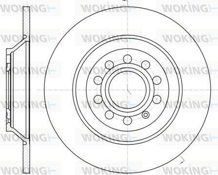 Woking D61207.00 - Гальмівний диск autozip.com.ua