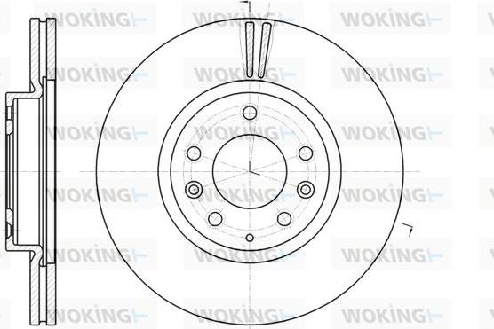 Woking D61235.10 - Гальмівний диск autozip.com.ua