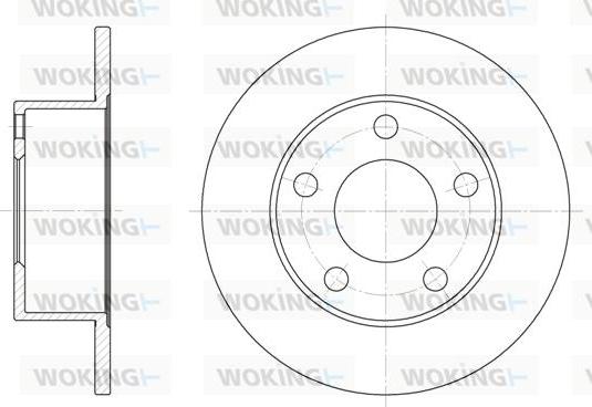 Woking D6123.00 - Гальмівний диск autozip.com.ua