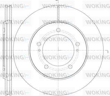 Woking D61233.10 - Гальмівний диск autozip.com.ua
