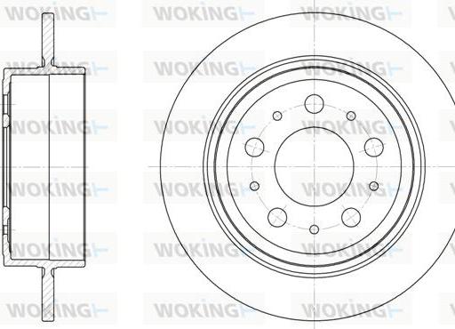 Woking D61224.00 - Гальмівний диск autozip.com.ua