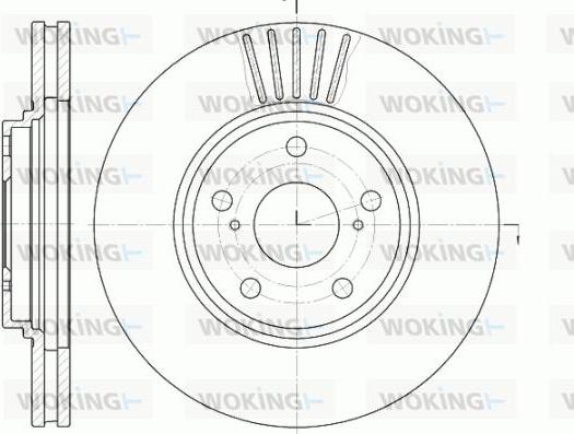 Woking D61228.10 - Гальмівний диск autozip.com.ua