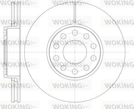 Woking D61227.10 - Гальмівний диск autozip.com.ua