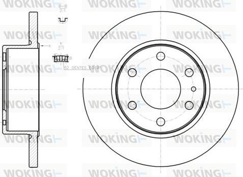 Woking D61274.00 - Гальмівний диск autozip.com.ua