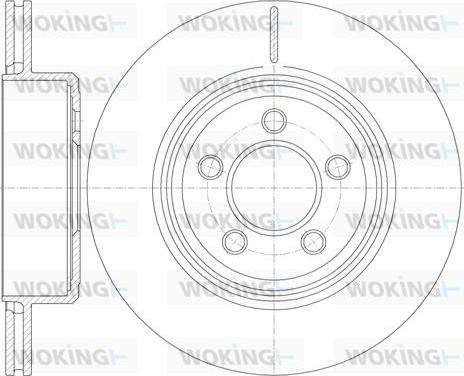 Woking D61270.10 - Гальмівний диск autozip.com.ua