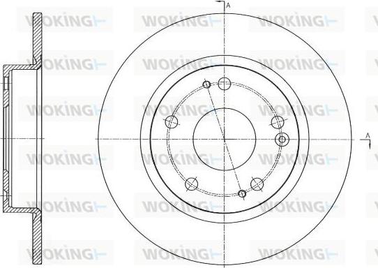 Woking D61756.00 - Гальмівний диск autozip.com.ua