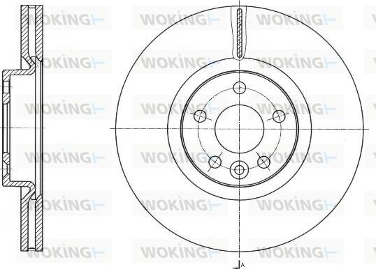 Woking D61764.10 - Гальмівний диск autozip.com.ua