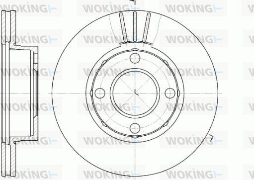 Woking D6177.10 - Гальмівний диск autozip.com.ua