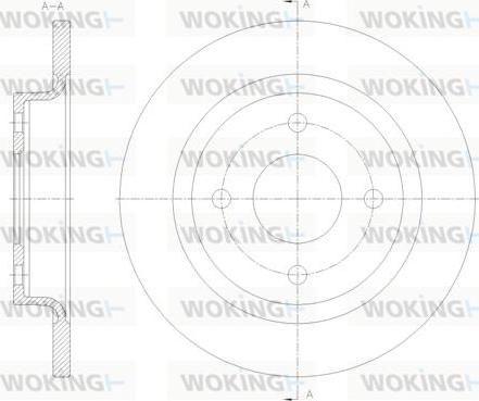 Woking D61777.00 - Гальмівний диск autozip.com.ua