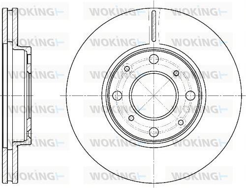 Woking D6844.10 - Гальмівний диск autozip.com.ua