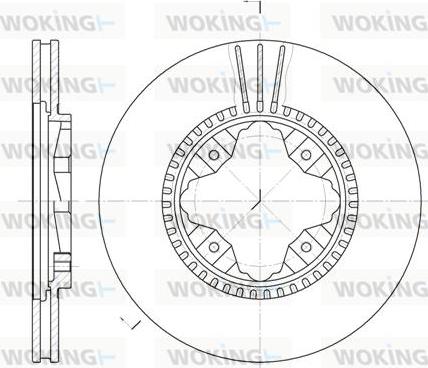 Woking D6845.10 - Гальмівний диск autozip.com.ua