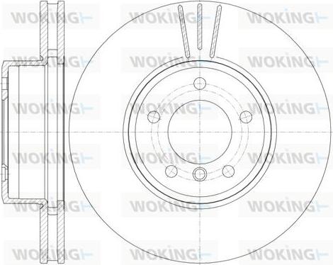 Woking D6853.10 - Гальмівний диск autozip.com.ua