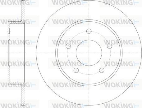 Woking D6820.00 - Гальмівний диск autozip.com.ua