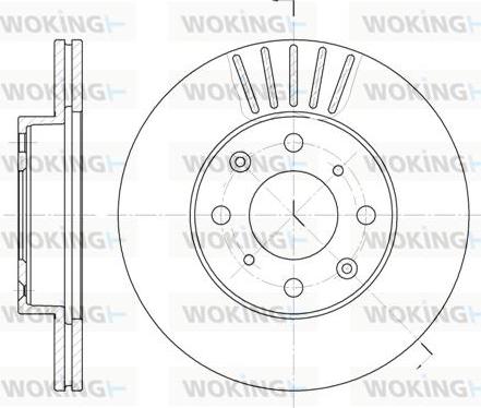 Woking D6369.10 - Гальмівний диск autozip.com.ua