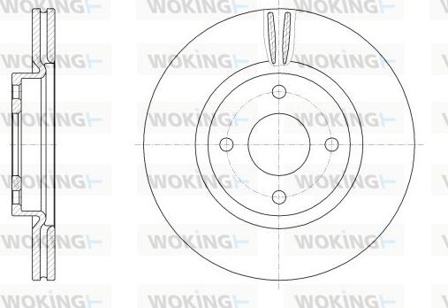 Woking D62555.10 - Гальмівний диск autozip.com.ua