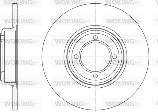 Woking D6261.00 - Гальмівний диск autozip.com.ua